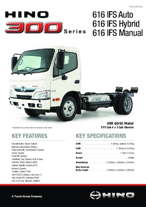 Telaio rigido Hino 300 616 IFS HYBRID 4x2