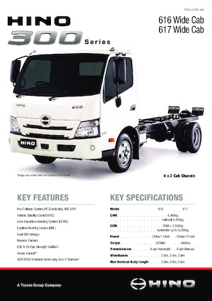 Telaio rigido Hino 300 616 WIDE