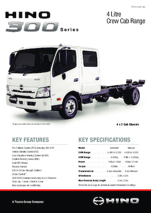 Telaio rigido Hino 300 617 WIDE CREW
