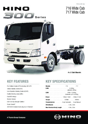Telaio rigido Hino 300 717 WIDE