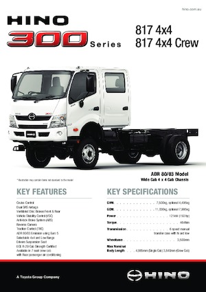 Telaio rigido Hino 300 817 4x4 CREW