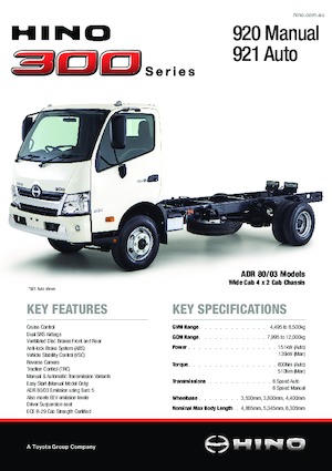 Telaio rigido Hino 300 920 4x2