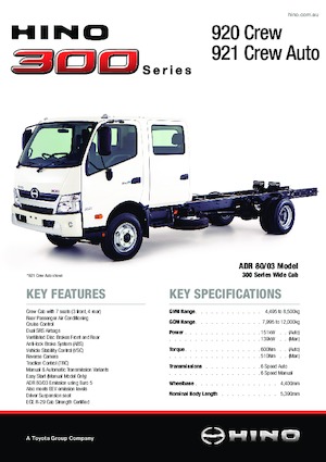 Telaio rigido Hino 300 921 CREW 4x2