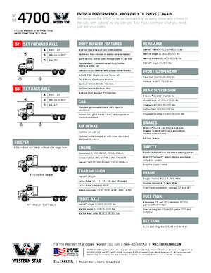 Telaio rigido Western Star 4700 SF 40