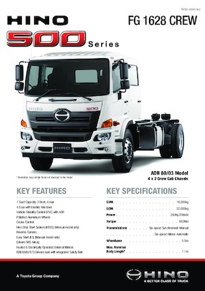 Telaio rigido Hino 500 FG 1628 CREW 4x2
