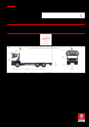 Telaio rigido Renault C 380 8X4*4 R TRIDEM