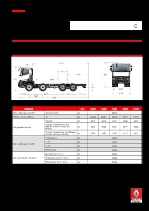 Telaio rigido Renault C 460 P8X4 XLOAD K E6