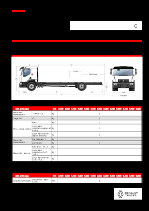 Telaio rigido Renault C CAB2300 460 4X2 R E6