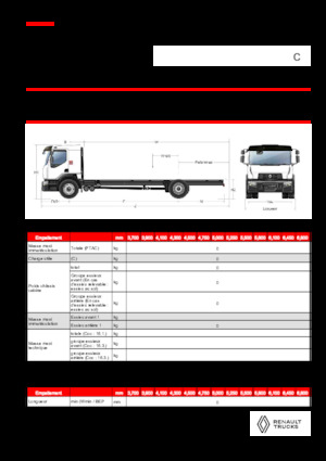 Telaio rigido Renault C CAB2300 460 4X2 R E6