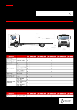 Telaio rigido Renault C CAB2300 460 4X2 R E6