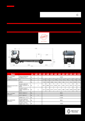 Telaio rigido Renault C P4X2 13L E6