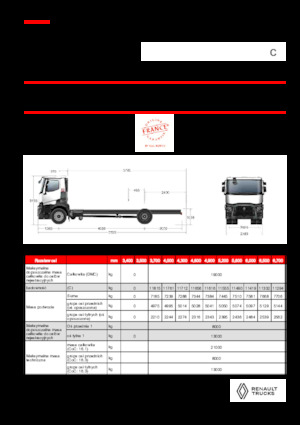 Telaio rigido Renault C P4X2 13L E6