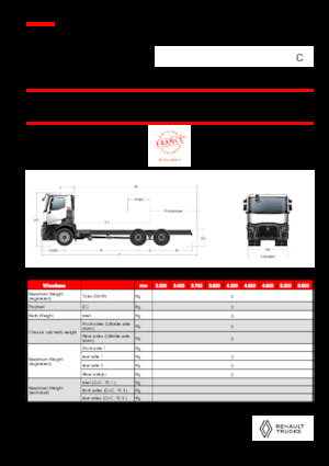 Telaio rigido Renault C P6X4 OFF ROAD 11L E6