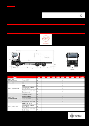 Telaio rigido Renault C P6X4 OFF ROAD 11L E6