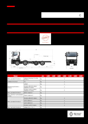 Telaio rigido Renault C P8X2*6 TAG 11L E6