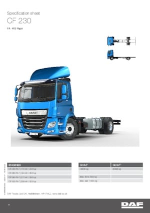Telaio rigido DAF CF 230 FA