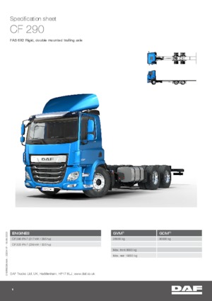 Telaio rigido DAF CF 290 FAS