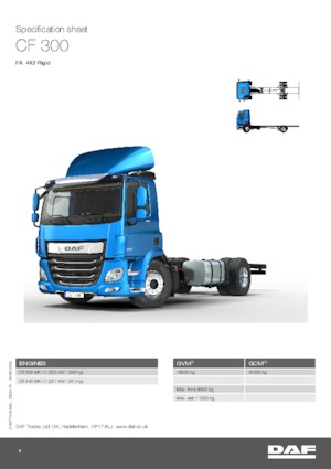 Telaio rigido DAF CF 300 FA