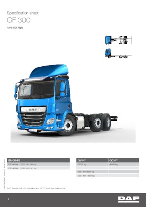 Telaio rigido DAF CF 300 FAG