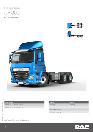 Telaio rigido DAF CF 340 FAT SLEEPER CAB