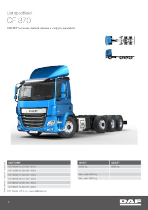 Telaio rigido DAF CF 370 FAK