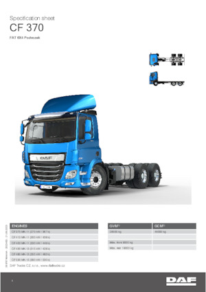 Telaio rigido DAF CF 370 FAT