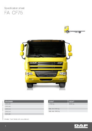 Telaio rigido DAF CF 75.360 FA