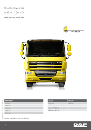 Telaio rigido DAF CF 75.360 FAR