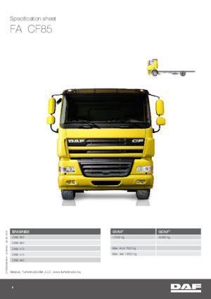 Telaio rigido DAF CF 85.410 FA