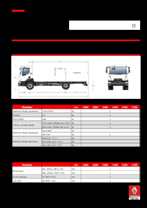 Telaio rigido Renault D 13 HIGH 4X2 R 210 E6