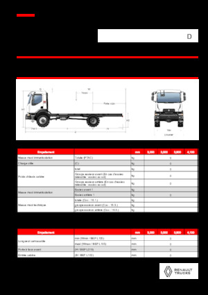 Telaio rigido Renault D 14 HIGH 4X4 RK 320 E6