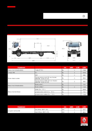 Telaio rigido Renault D 18 4X2 R TANKER 280 E6