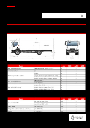 Telaio rigido Renault D 18 4X2 R TANKER 320 E6