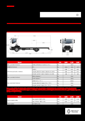 Telaio rigido Renault D 19 XLOAD P4X2 TANKER 280E6