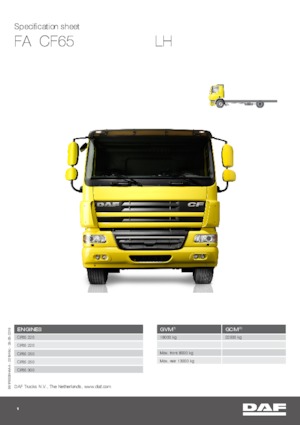 Telaio rigido DAF CF 65.220 FA LH