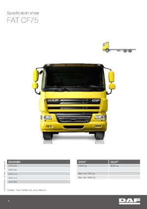 Telaio rigido DAF CF 75.250 FAT