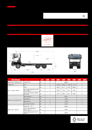 Telaio rigido Renault K P6X4 HEAVY 11L E6
