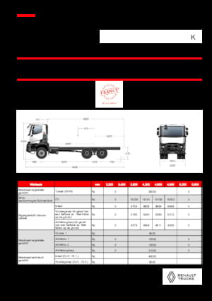 Telaio rigido Renault K P6X4 HEAVY 13L E6