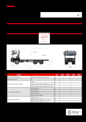 Telaio rigido Renault K P6X6 MEDIUM 11L E6