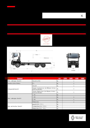 Telaio rigido Renault K P6X6 MEDIUM 11L E6