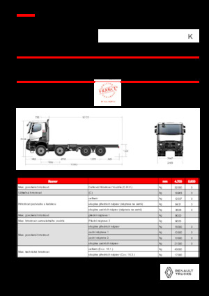 Telaio rigido Renault K P8X8 MEDIUM 13L E6