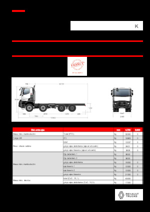 Telaio rigido Renault K P8X8 MEDIUM 13L E6