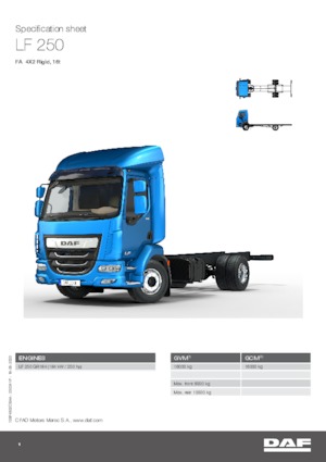 Telaio rigido DAF LF 250 FA 16t