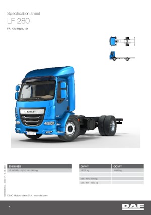 Telaio rigido DAF LF 280 FA 19t