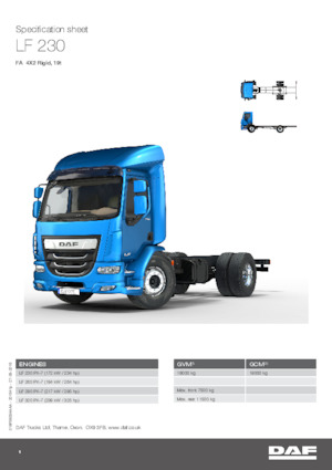 Telaio rigido DAF LF 320 FA 19t