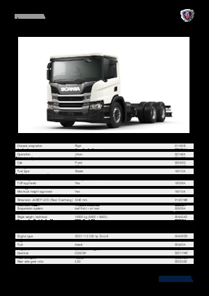 Telaio rigido Scania P 250 B6x4NA