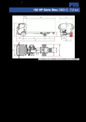 Telaio rigido Isuzu P75 M
