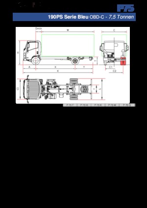 Telaio rigido Isuzu P75 Q