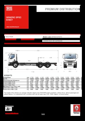 Telaio rigido Renault PREMIUM 310.26 6x2*4 D HYBRID