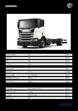Telaio rigido Scania R 280 B4x2NA